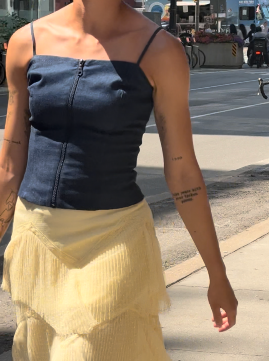 Eleria Cortes -Denim Bustier Top