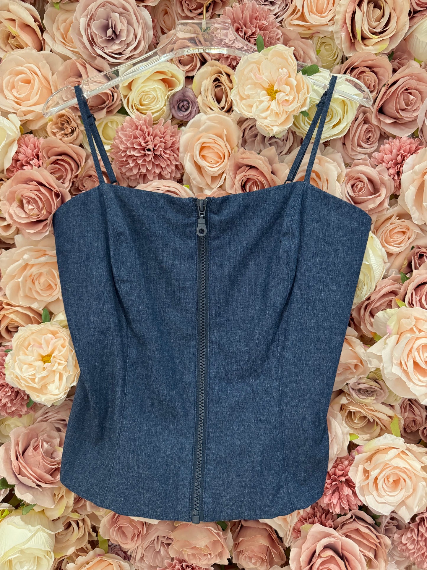 Eleria Cortes -Denim Bustier Top