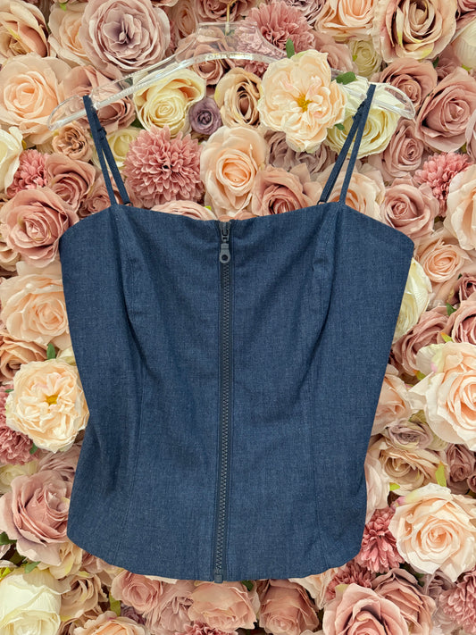 Eleria Cortes -Denim Bustier Top