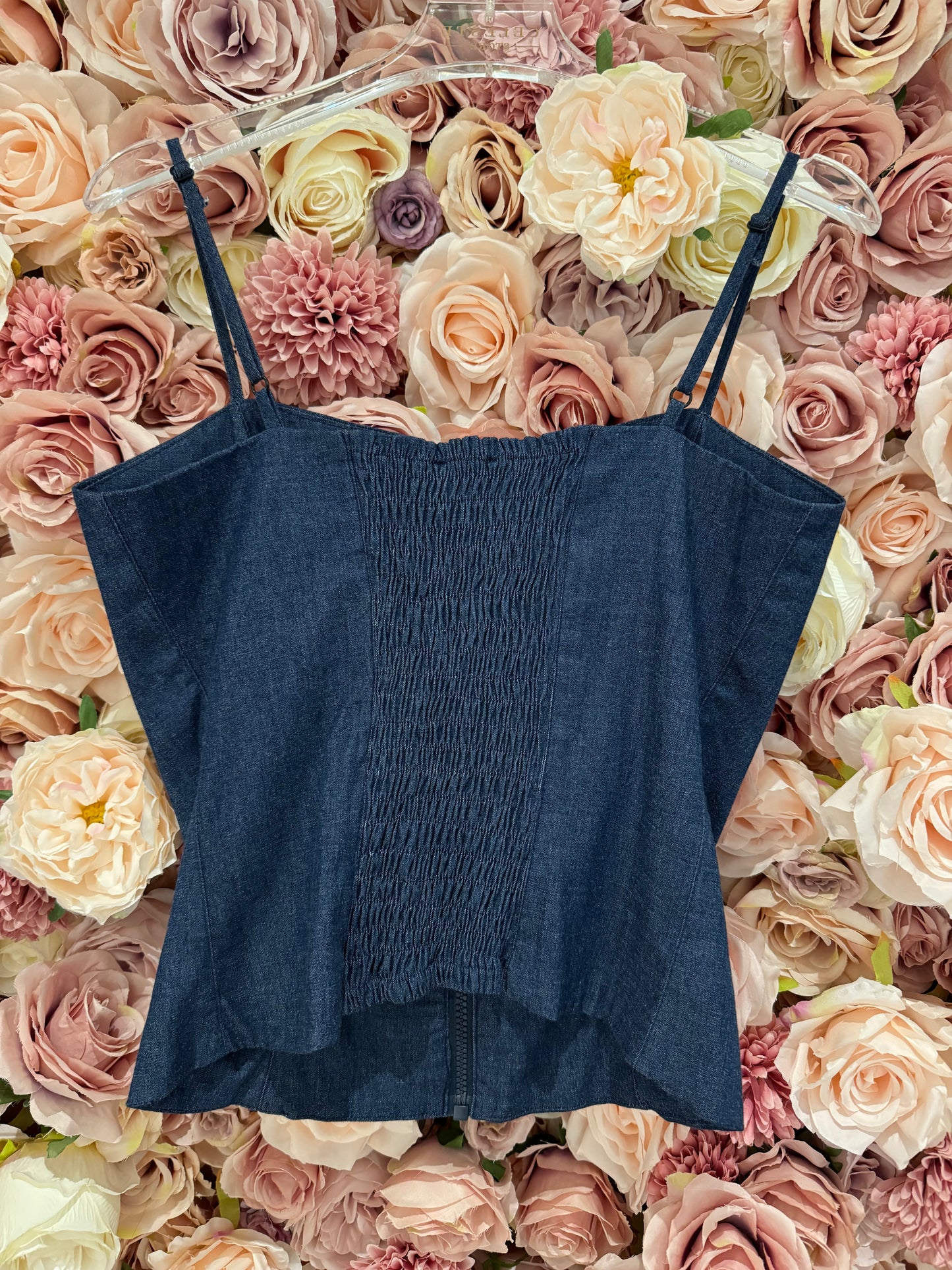 Eleria Cortes -Denim Bustier Top