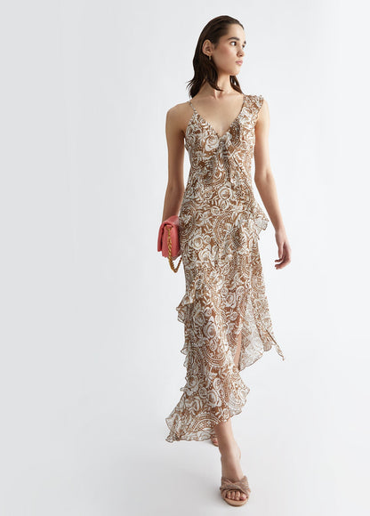 Light Brown Floral Dress - Liu Jo