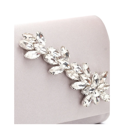 Fimka - Satin Silver Clutch