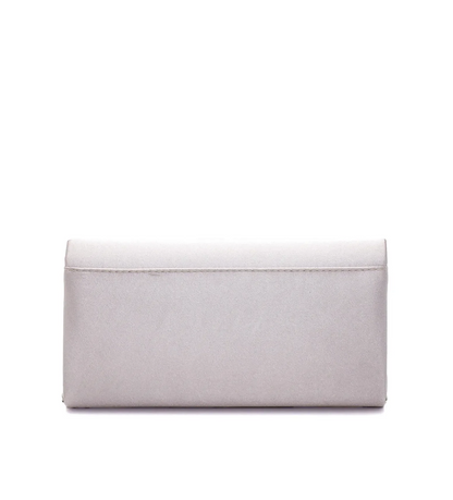 Fimka - Satin Silver Clutch