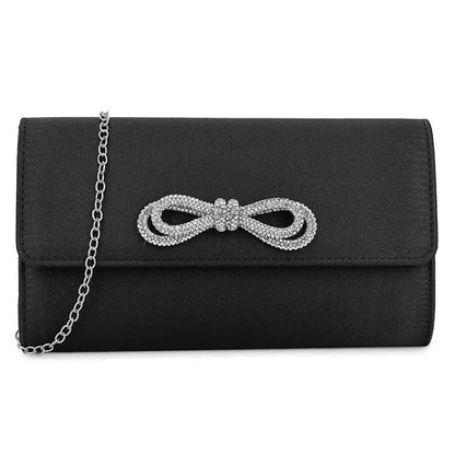 Fimka - Satin Black Clutch