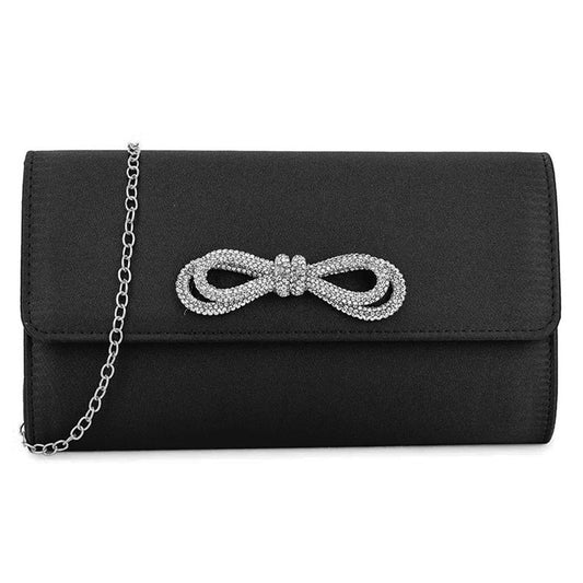 Fimka - Satin Black Clutch
