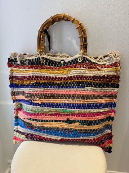 Marlon -Borsa Art. Shopper Lamer/Bamboo Bag