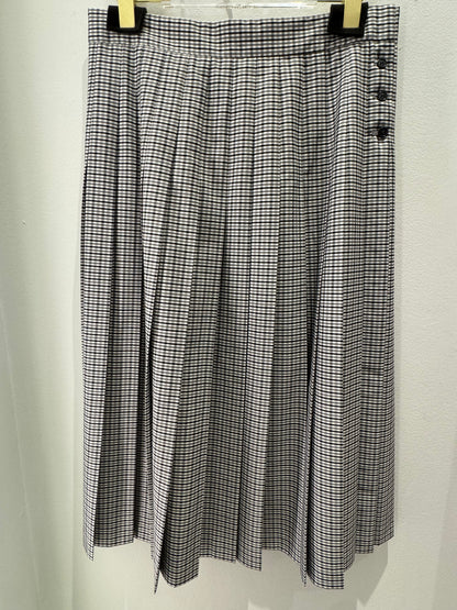 Ottodame - Gingham Pleated Skirt