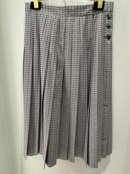 Ottodame - Gingham Pleated Skirt