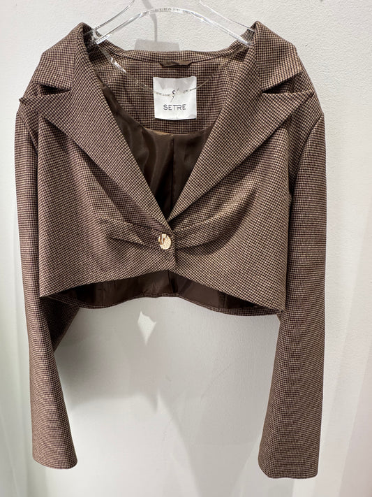 Setre - Suit Brown Crop Blazer