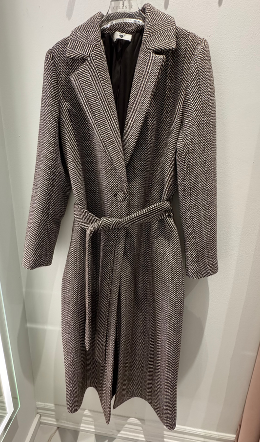 Twinset - Long Brown Wool Coat