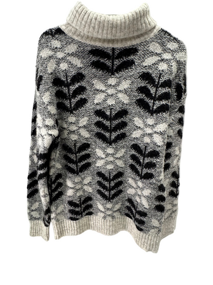 Tinta - Floral Knit Turtleneck