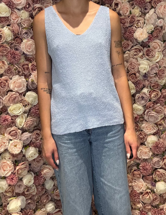 Estheme Studio - Linen Tank Blue