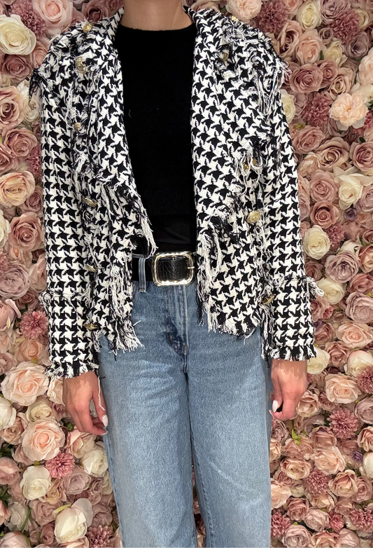 Galita - Black & White Tweed Jacket