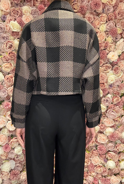 Eurofashion - Brown Plaid Jacket