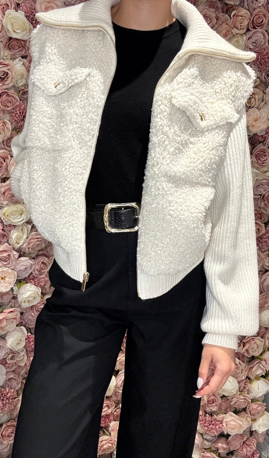 Eurofashion - Cream Teddy Jacket