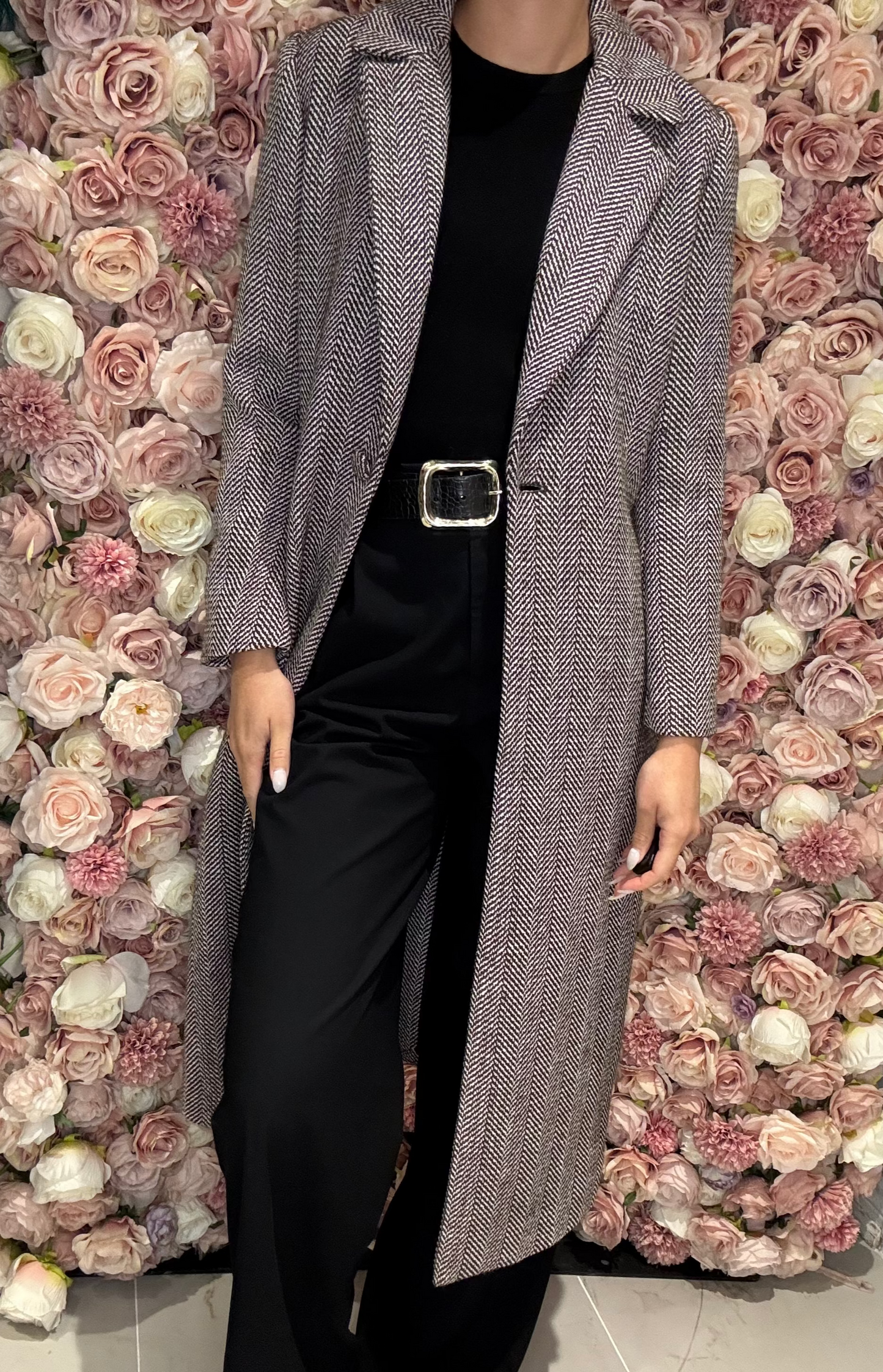 Twinset - Long Brown Wool Coat