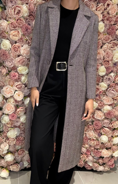 Twinset - Long Brown Wool Coat