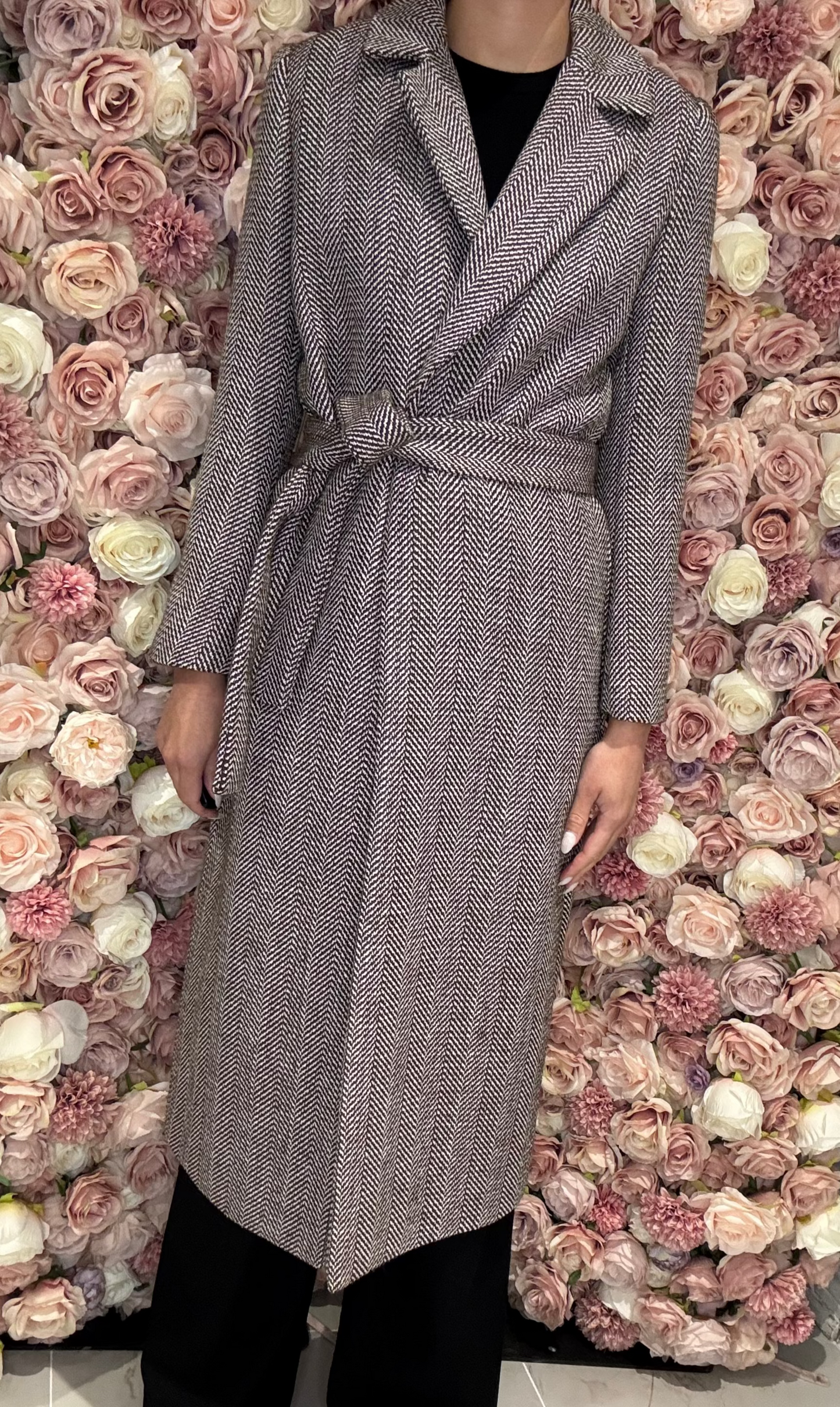 Twinset - Long Brown Wool Coat