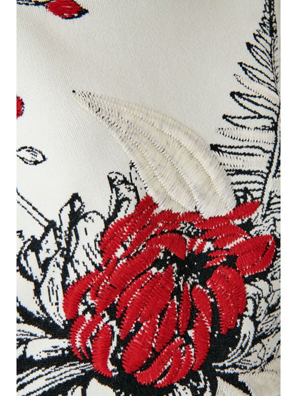 JOINUS - Rose Mock Neck Sweater