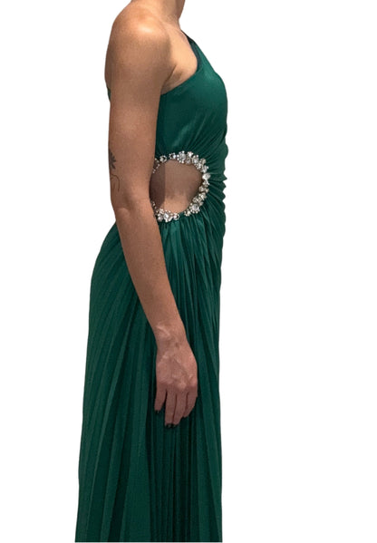 Escoll - Green Pleated Embellished Dress