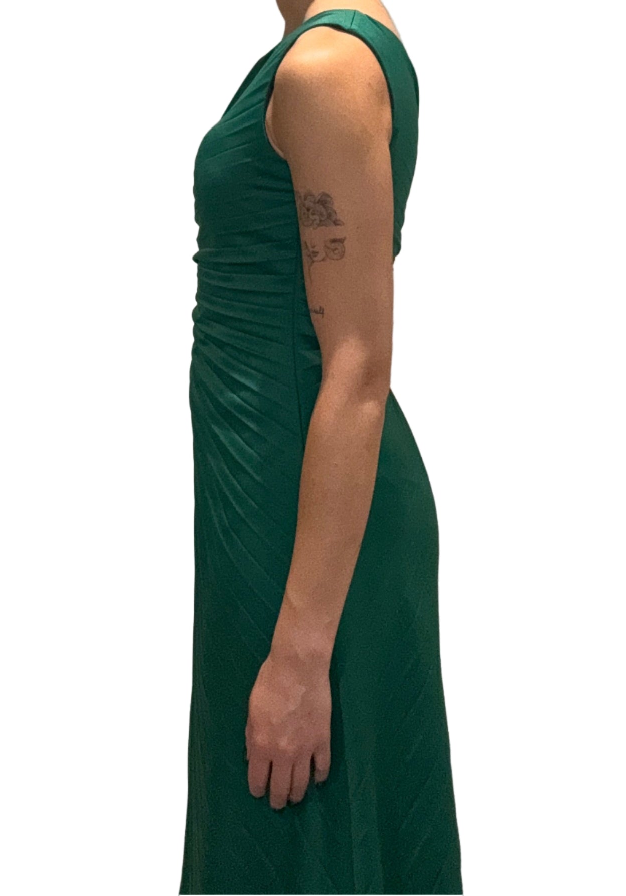 Escoll - Green Pleated Embellished Dress