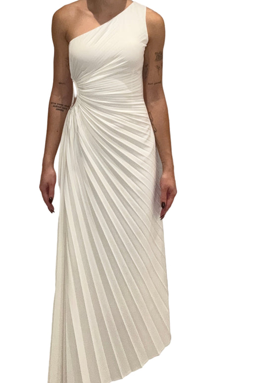 Escoll - One Shoulder Draped Dress white