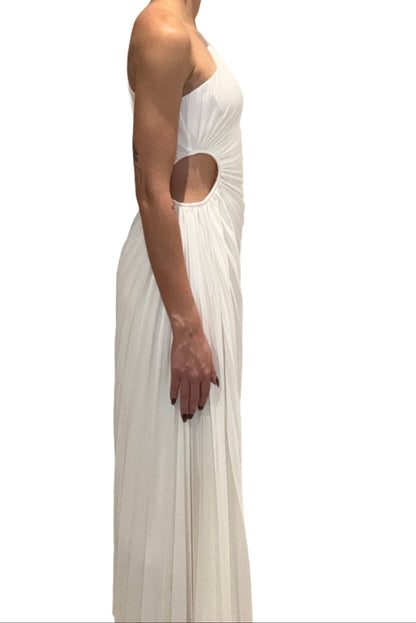 Escoll - One Shoulder Draped Dress white