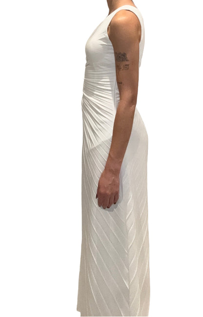Escoll - One Shoulder Draped Dress white
