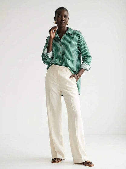 Green Striped Shirt - Fashion Bubble