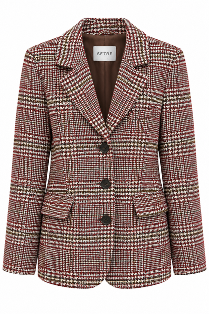 Lilly Red Houndstooth