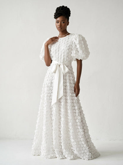 White Floral Dress - Joseph Ribkoff