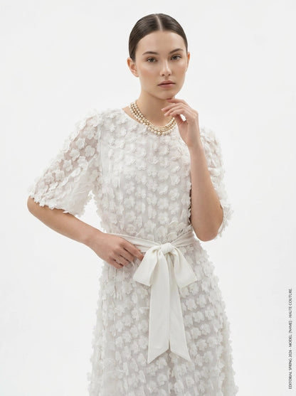 White Floral Dress - Joseph Ribkoff