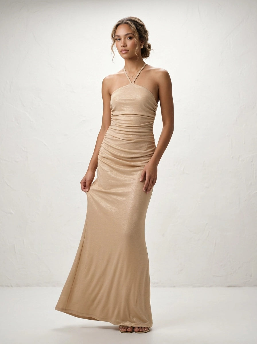 Beige Evening Dress - Gygess