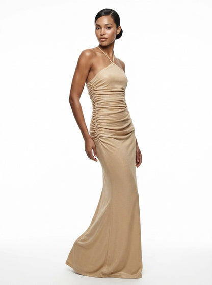 Beige Evening Dress - Gygess