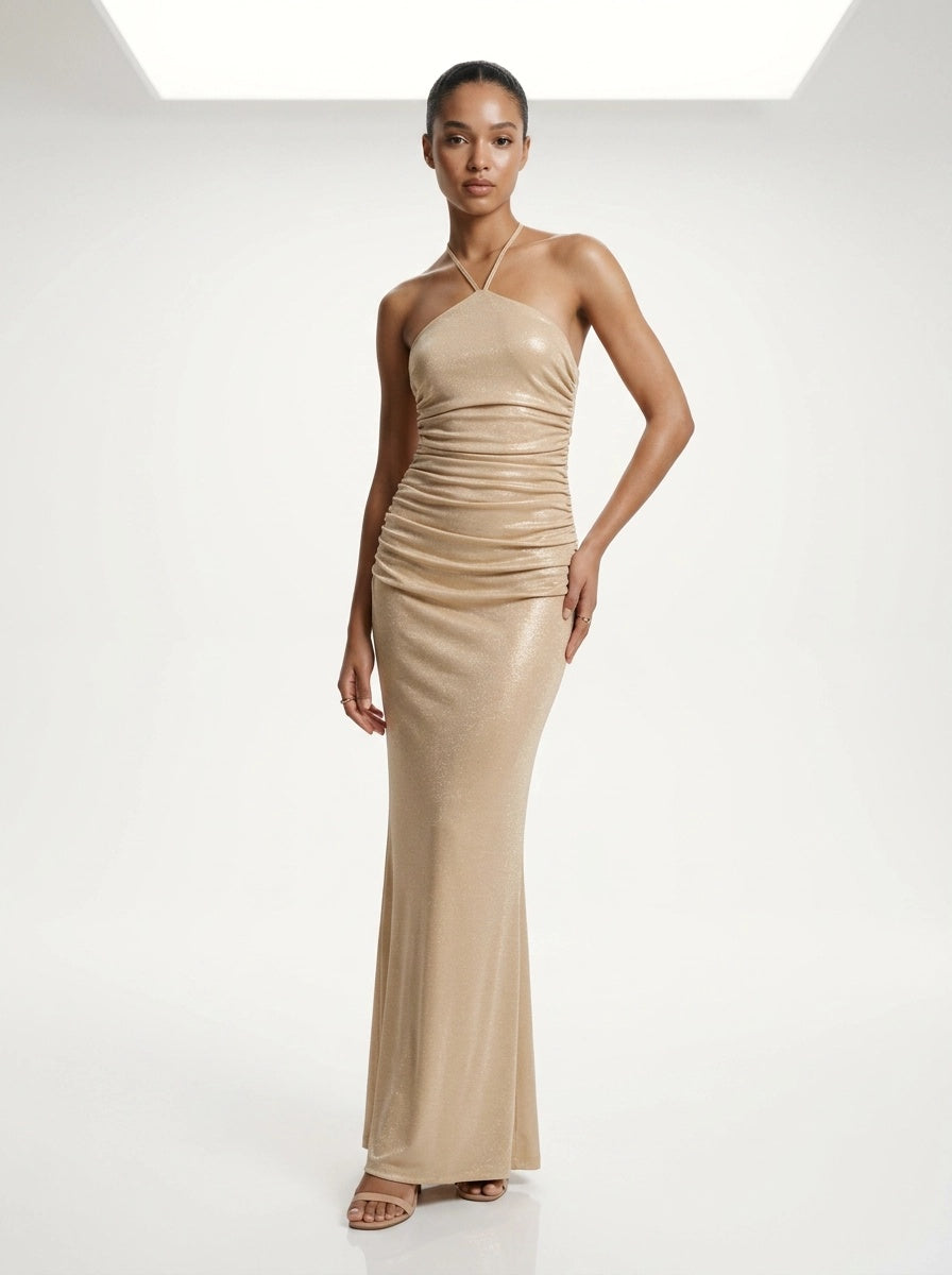 Beige Evening Dress - Gygess