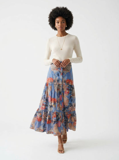 Dreamscape Tiered Skirt - Nic + Zoe