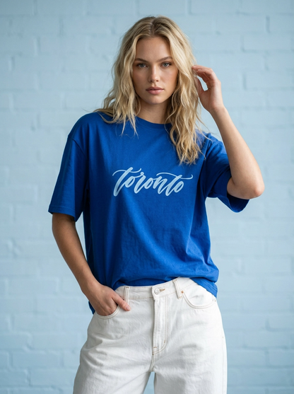 The Toronto Tee, Blue/Light Blue