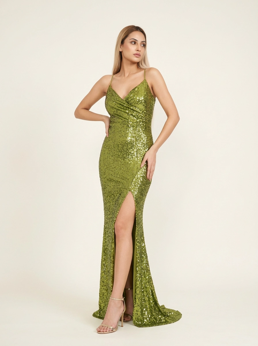 Green Evening Dress - Gygess