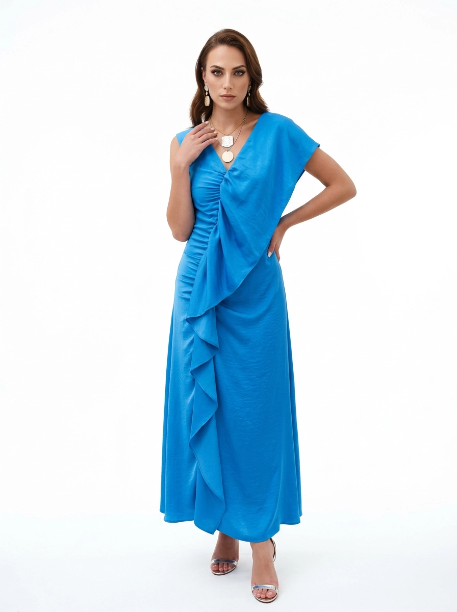Ruffle Maxi Dress - Eleria Cortes