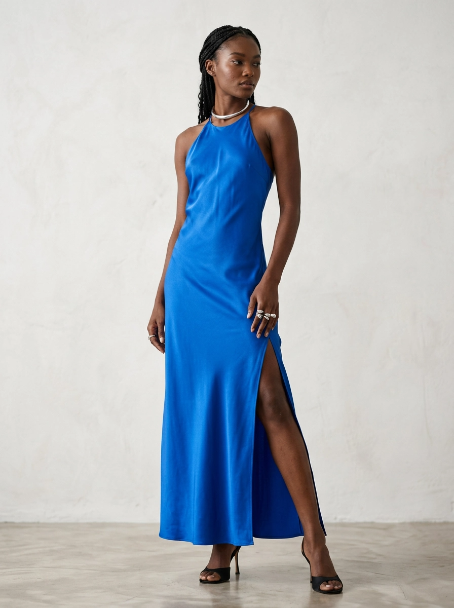 Cobalt Blue Slip Dress - Pistola