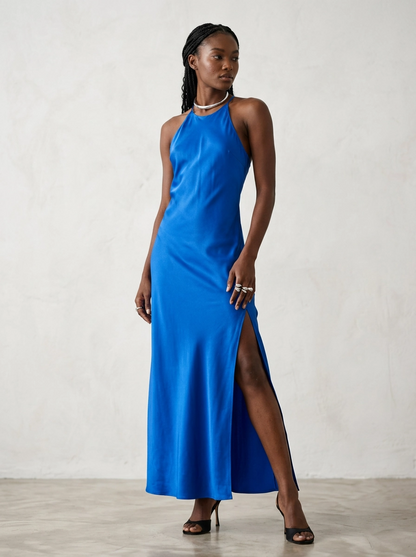 Cobalt Blue Slip Dress - Pistola