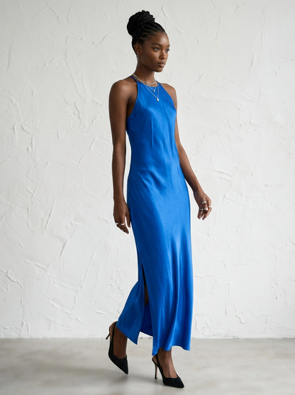 Cobalt Blue Slip Dress - Pistola