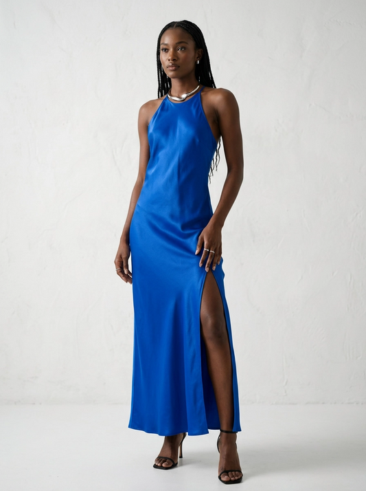 Cobalt Blue Slip Dress - Pistola