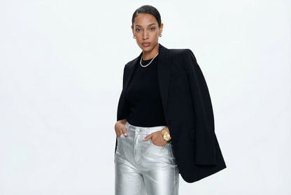 Prism High Rise Silver Denim - Pistola