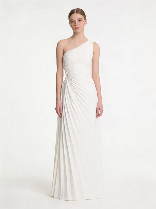 White Off Shoulder Gown