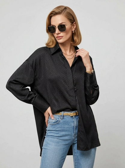 Black Logo Print Shirt - Setre