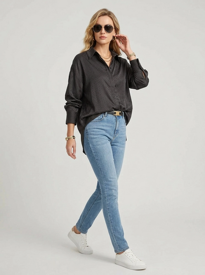Black Logo Print Shirt - Setre