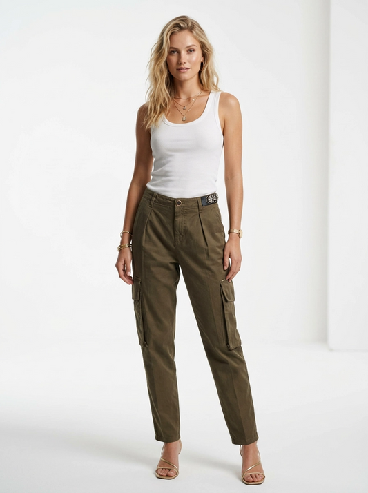 Olive Green Cargo Pants - Lui Jo