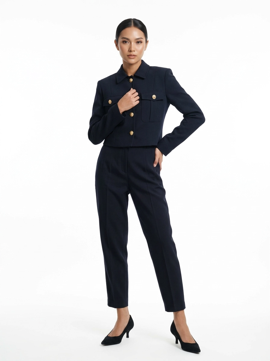 Pleated Black Trousers - Setre