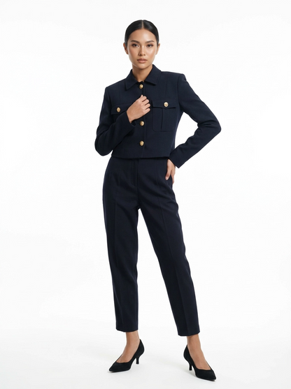 Pleated Black Trousers - Setre